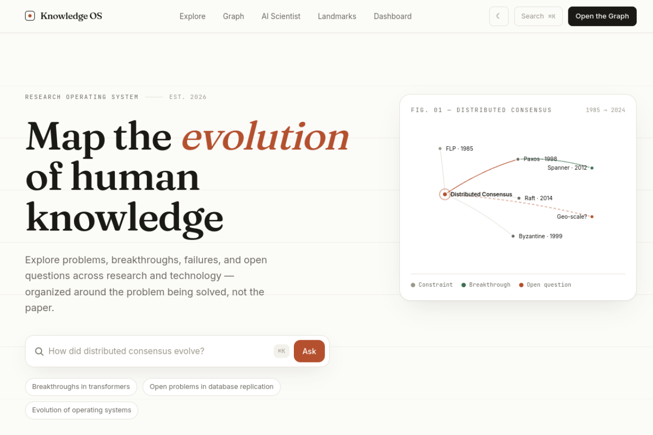 Knowledge OS landing page